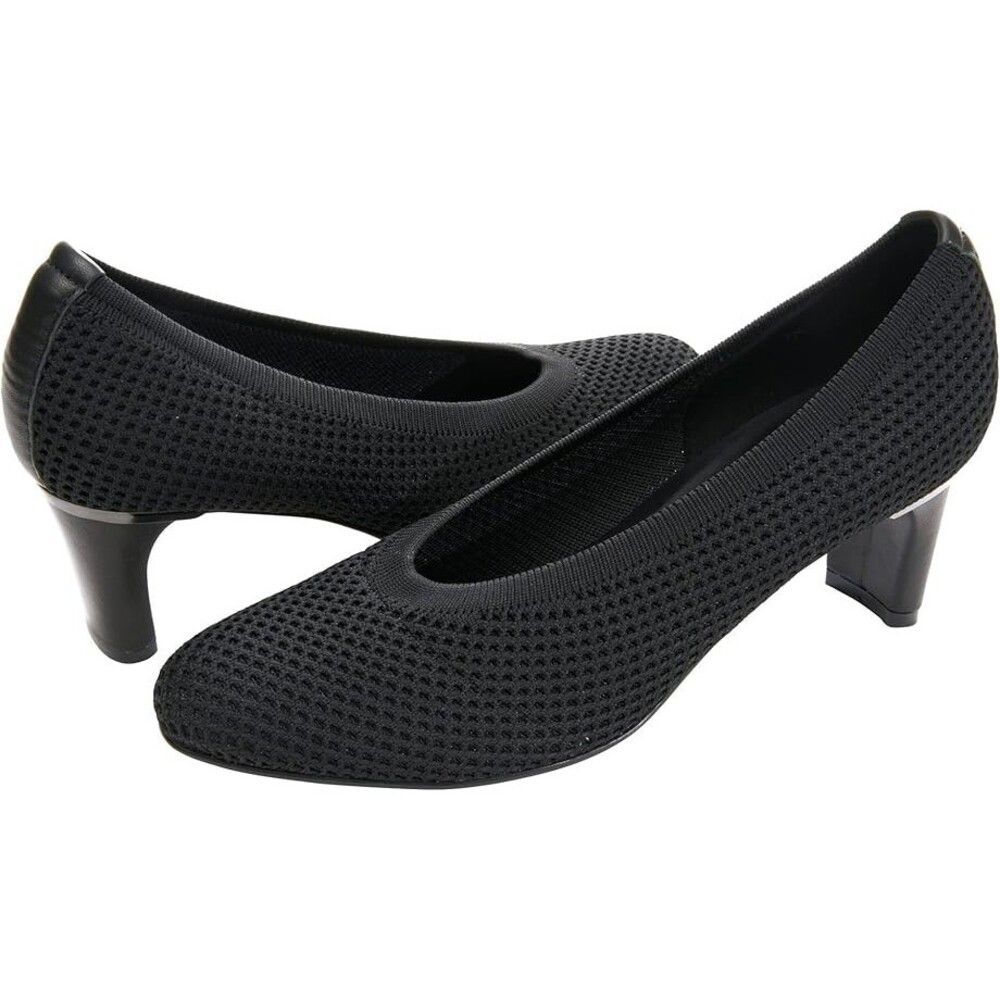 Vaneli Darrie Pump Women's 10 Black Stretch Knit Block Heel Slip On Shoes Fzp199
